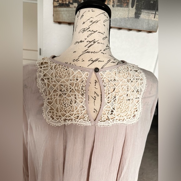 Lacy Gauze Womens Top Free People Small Loose Fit - Picture 3 of 15